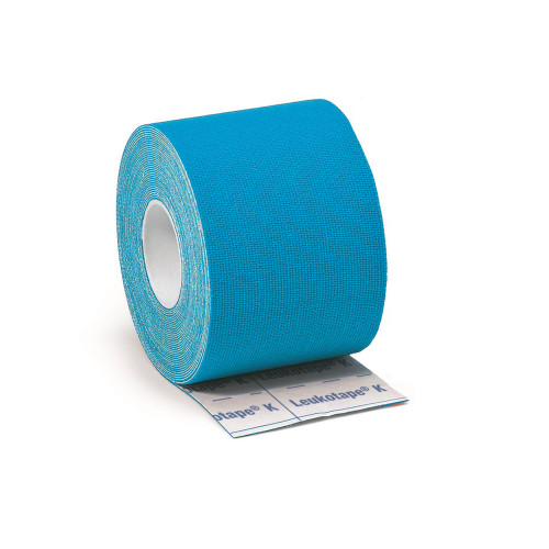 Orthopedic Corrective Tape Leukotape K Wave Pattern Adhesive Cotton / Polyacrylate 2 Inch X 5-1/2 Yard Light Blue NonSterile 7297824 Box/5
