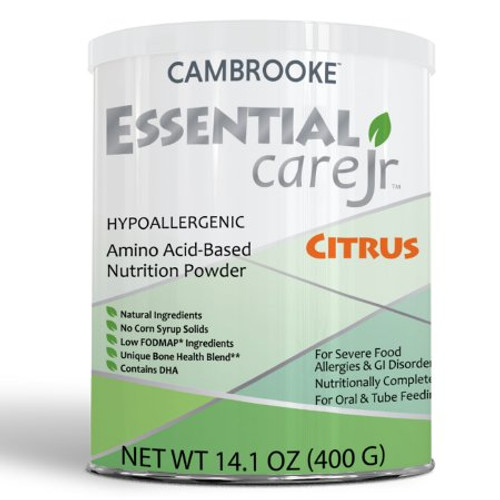 Amino Acid Based Pediatric Oral Supplememt / Tube Feeding Formula Essential Care Jr Citrus Flavor 14.1 oz. Can Powder 48004