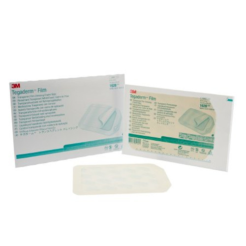Transparent Film Dressing 3M Tegaderm Rectangle 6 X 8 Inch Frame Style Delivery With Label Sterile 1628