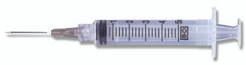 Syringe with Hypodermic Needle PrecisionGlide 5 mL 20 Gauge 1 Inch Detachable Needle Without Safety 309634 Syringe with Hypodermic Needle PrecisionGlide 5 mL 20 Gauge 1 Inch Detachable Needle Without Safety 309634