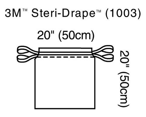 Surgical Drape 3M Steri-Drape Isolation Drape 20 W X 20 L Inch Sterile 1003