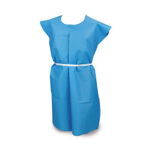 Patient Exam Gown McKesson One Size Fits Most Blue Disposable 18-831 Case/50