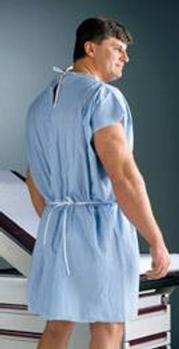 Patient Exam Gown Medium / Large Blue Disposable 70222N Case/50