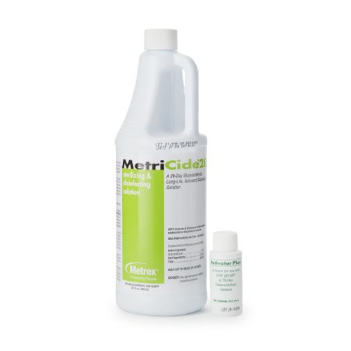 Glutaraldehyde High-Level Disinfectant MetriCide 28 Activation Required Liquid 32 oz. Bottle Max 28 Day Reuse 10-2805