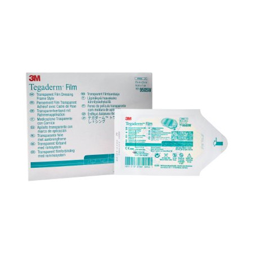Transparent Film Dressing 3M Tegaderm Rectangle 2-3/8 X 2-3/4 Inch Frame Style Delivery Without Label Sterile 9505W