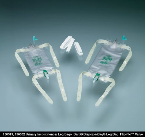 Urinary Leg Bag Bard Dispoz-a-Bag Anti-Reflux Valve Sterile 19 oz. Vinyl 150419