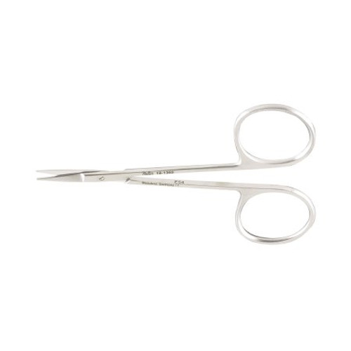 Iris Scissors Miltex 4 Inch Length OR Grade German Stainless Steel NonSterile Finger Ring Handle Curved Blade Sharp Tip / Sharp Tip 5-302 Each/1
