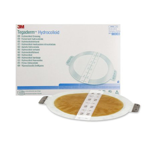 Hydrocolloid Dressing 3M Tegaderm 5-1/8 X 6 Inch Oval Sterile 90003