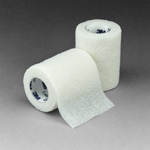 Cohesive Bandage 3M Coban 3 Inch X 5 Yard Standard Compression Self-adherent Closure White NonSterile 1583W