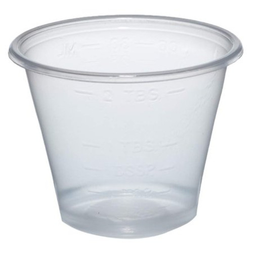 Graduated Medicine Cup Medegen 1 oz. Clear Plastic Disposable 02301