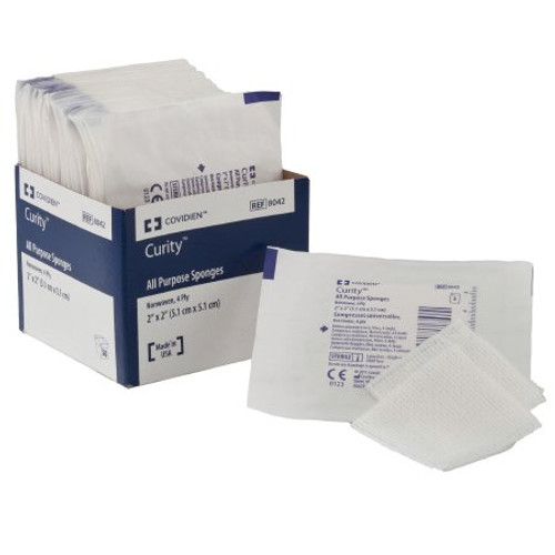 Nonwoven Sponge Curity Polyester / Rayon 4-Ply 3 X 3 Inch Square Sterile 8043