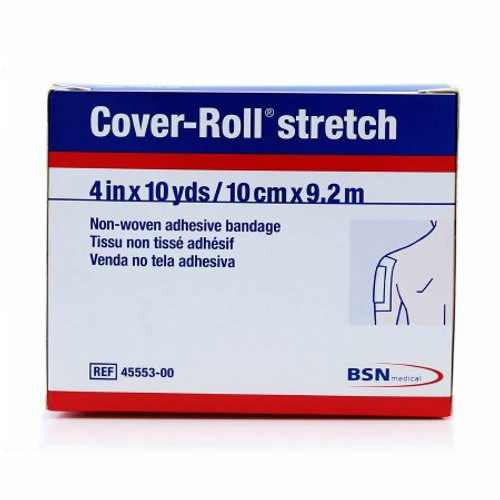 Dressing Retention Tape with Liner Cover-Roll Stretch Nonwoven Polyester 4 Inch X 10 Yard White NonSterile 45553