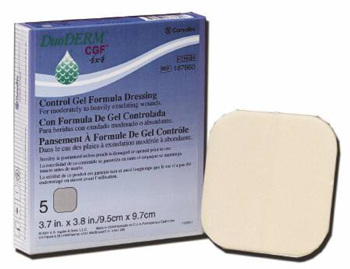 Hydrocolloid Dressing DuoDERM CGF 6 X 6 Inch Square Sterile 187659