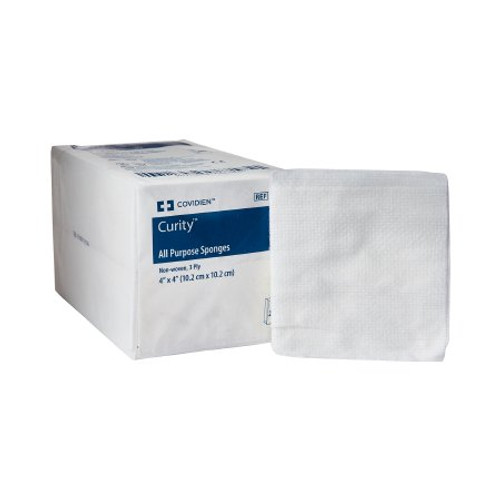 Nonwoven Sponge Curity Polyester / Rayon 3-Ply 4 X 4 Inch Square NonSterile 9134