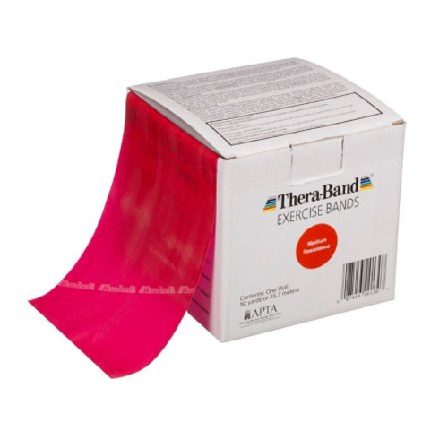 Exercise Resistance Band TheraBand Red 6 Inch X 50 Yard Medium Resistance 20130 Roll/1
