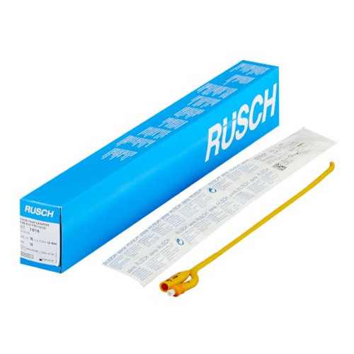 Foley Catheter Rusch PureGold 2-Way Coude Tip 5 cc Balloon 16 Fr. PTFE Teflon Coated Latex 318116