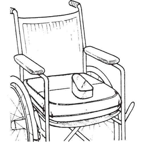 Seat Cushion Skil-Care 18 W X 16 D X 2 H Inch Foam 751260 Each/1