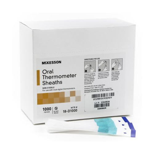 Oral Thermometer Probe Cover McKesson For use with Digital Thermometer 100 per Box 18-D1000