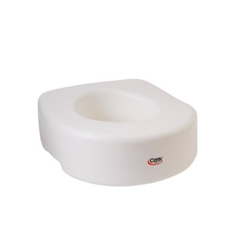 Raised Toilet Seat Carex Economy 5-1/2 Inch Height White 300 lbs. Weight Capacity FGB302C0 0000 Each/1