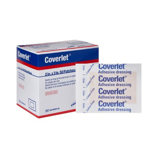 Adhesive Strip Coverlet 2 X 3 Inch Fabric Rectangle Tan Sterile 00340000