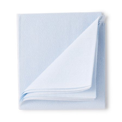 Stretcher Sheet McKesson Flat 40 W X 90 L Inch Blue Tissue / Poly Disposable 18-928 Case/50