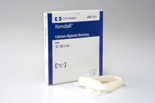 Calcium Alginate Dressing Kendall 12 Inch Length Rope Calcium Alginate Sterile 9231-