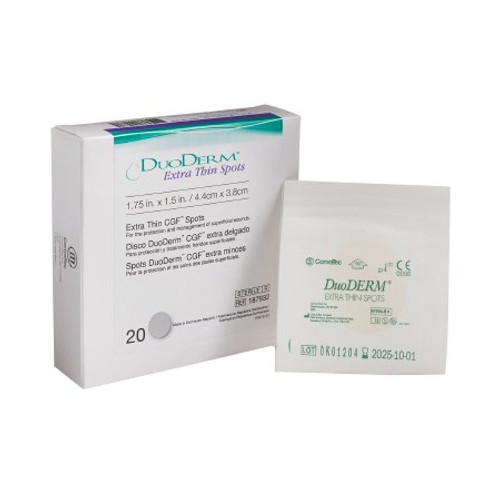 Hydrocolloid Dressing DuoDERM Extra Thin 1-1/2 X 1-3/4 Inch Spot Sterile 187932