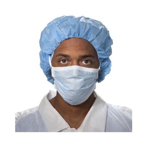 Surgical Mask Soft Touch II Pleated Tie Closure One Size Fits Most Blue NonSterile Not Rated Adult 47500