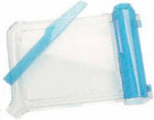 Pill Counter Plastic Tray Hinged Funnel Spatula Included White and Blue 8 X 6 Inch 5709 Each/1