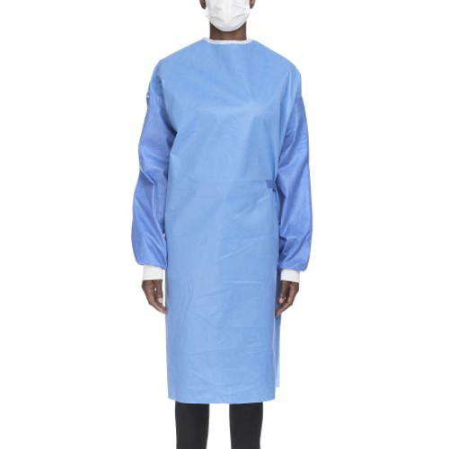 Non-Reinforced Surgical Gown with Towel Astound Large Blue Sterile AAMI Level 3 Disposable 9515