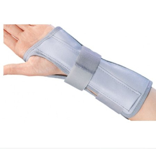 Wrist / Forearm Brace ProCare Universal Aluminum / Flannelette / Nylon Right Hand Black / Blue One Size Fits Most 79-87050 Each/1