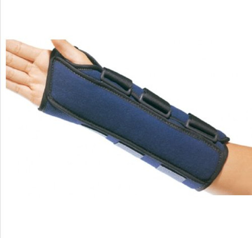 Wrist / Forearm Brace ProCare Universal Aluminum / Flannelette / Nylon Left Hand Navy Blue One Size Fits Most 79-87080 Each/1