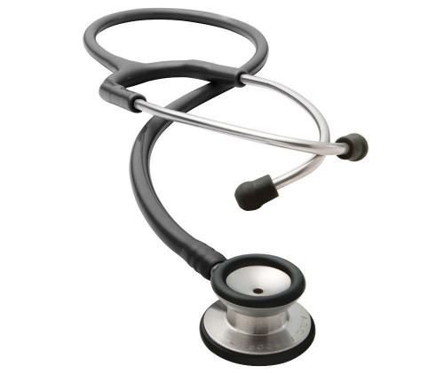 Classic Stethoscope Adscope Black 1-Tube 22 Inch Tube Double-Sided Chestpiece 604BK Each/1