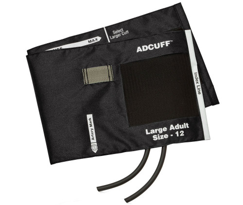 Blood Pressure Cuff Adcuff Adult Arm Large Cuff 34 - 50 cm Nylon Cuff 845-12XBK-2 Each/1