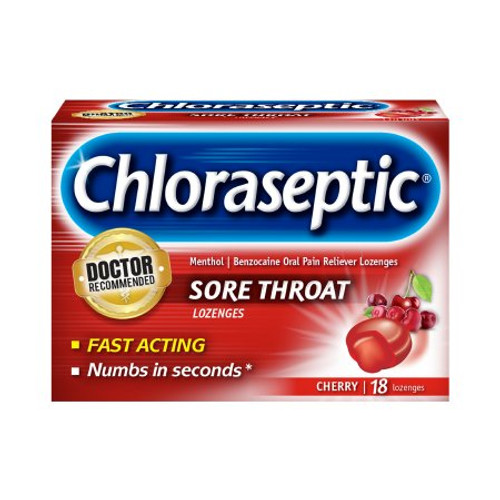 Sore Throat Relief Chloraseptic 1.4% Strength Lozenge 18 per Box 37811201106 Each/1