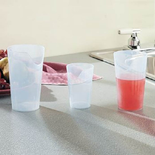 Graduated ADL Dysphagia Cup Nosey Cup 8 oz. Translucent Plastic Reusable 1145 Each/1