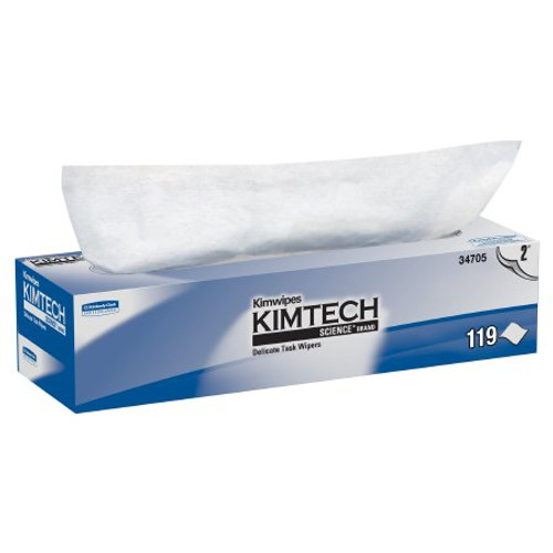 Delicate Task Wipe Kimtech Science Kimwipes Light Duty White NonSterile 2 Ply Tissue 11-4/5 X 11-4/5 Inch Disposable 34705