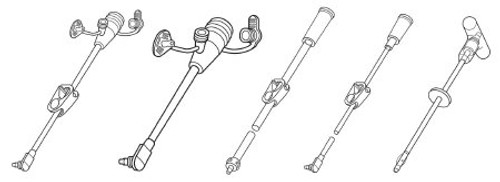 Bolus Enteral Feeding Extension Tube Set MIC-Key With Cath Tip SECUR-LOK Straight Connector and Clamp 0123-12