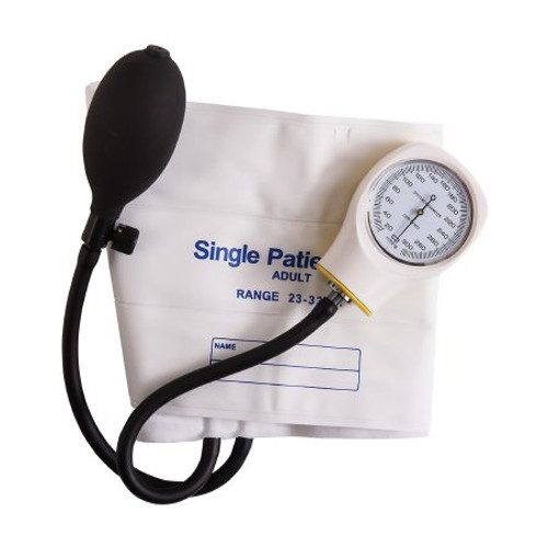 Aneroid Sphygmomanometer with Cuff Mabis 2-Tubes Pocket Size Hand Held Adult Large Cuff 06-148-191