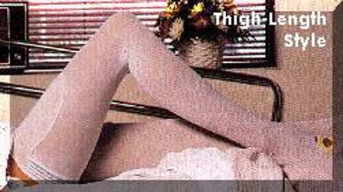 Anti-embolism Stocking C.A.R.E. Thigh High Large / Short White Inspection Toe 473-01