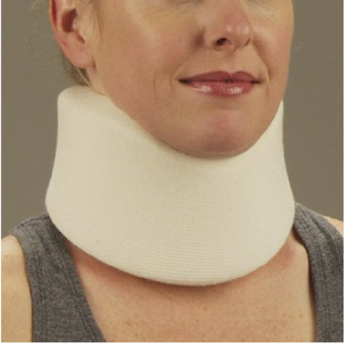 Cervical Collar DeRoyal Low Contoured / Medium Density Adult Large One-Piece 4 Inch Height 20 Inch Length 1030401 Each/1