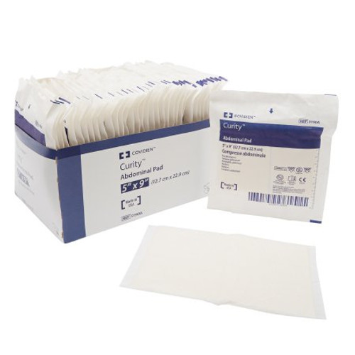 Abdominal Pad Curity NonWoven / Fluff /Wet Proof Barrier 5 X 9 Inch Rectangle Sterile 9190A Pack/36