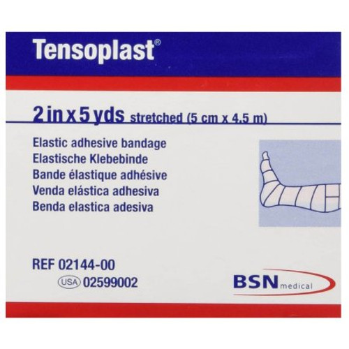 Elastic Adhesive Bandage Tensoplast 2 Inch X 5 Yard Medium Compression No Closure Tan NonSterile 02599002