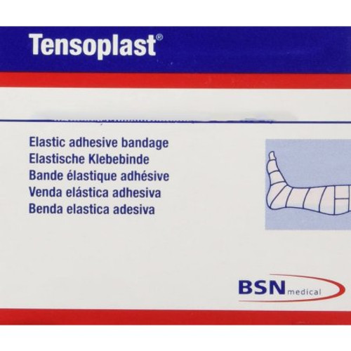 Elastic Adhesive Bandage Tensoplast 1 Inch X 5 Yard Medium Compression No Closure Tan NonSterile 02598002