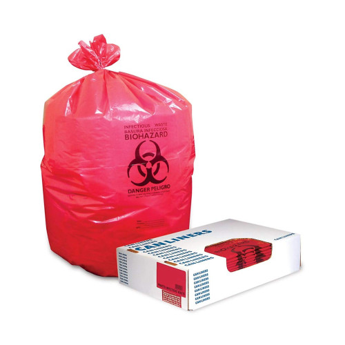 Infectious Waste Bag Heritage 33 gal. Red Bag Polyethylene 33 X 39 Inch A6639PR Case/150