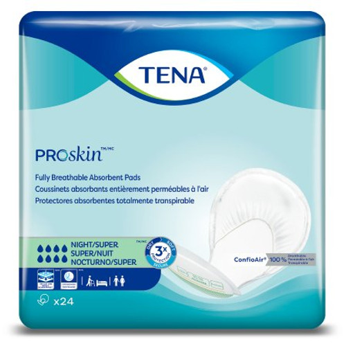 Incontinence LIner TENA Night Super 27 Inch Length Heavy Absorbency Dry-Fast Core One Size Fits Most Adult Unisex Disposable 62718