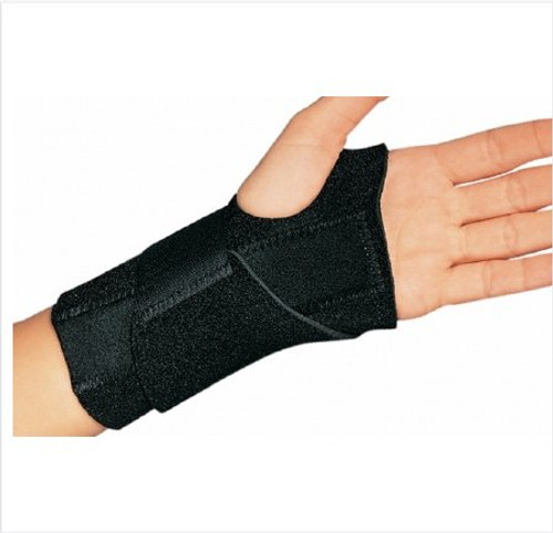 Wrist Brace ProCare Universal Wrist-O-Prene Aluminum / Neoprene Right Hand Black One Size Fits Most 79-82470 Each/1