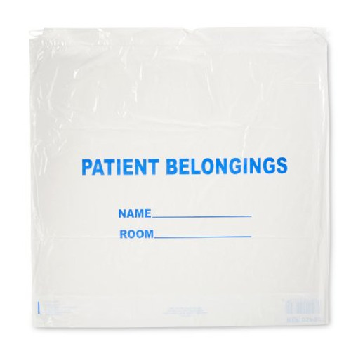 Patient Belongings Bag 20 X 20 Inch Polyethylene Drawstring Closure White DSPB01