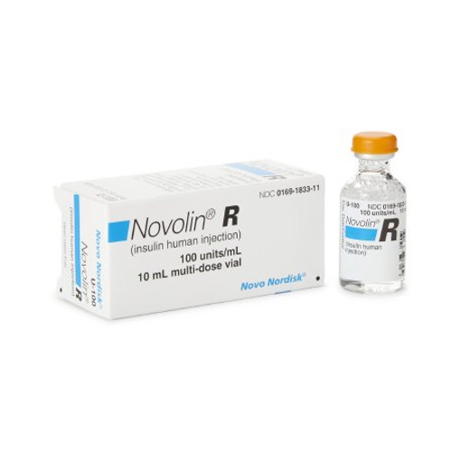 Novolin R Regular Human Insulin rDNA Origin 100 U / mL Injection Vial 10 mL 00169183311 Vial/1