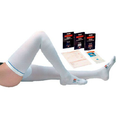 Anti-embolism Stocking T.E.D. Thigh High Medium / Short White Closed Toe 4298-